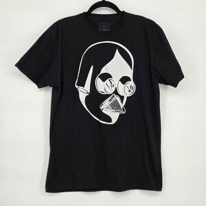 NPR Unisex Men's Large Planet Money Microface Graphic T Shirt‎ Black Mask